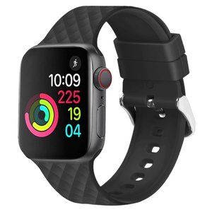 NEW[BAND] Black Rhomboid Silicone For Apple Watch